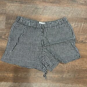 Abercrombie Linen Gingham Shorts